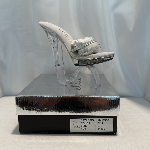 Clear heels 5 inch competition shoes new in the box M Jesse - Picture 4 of 6